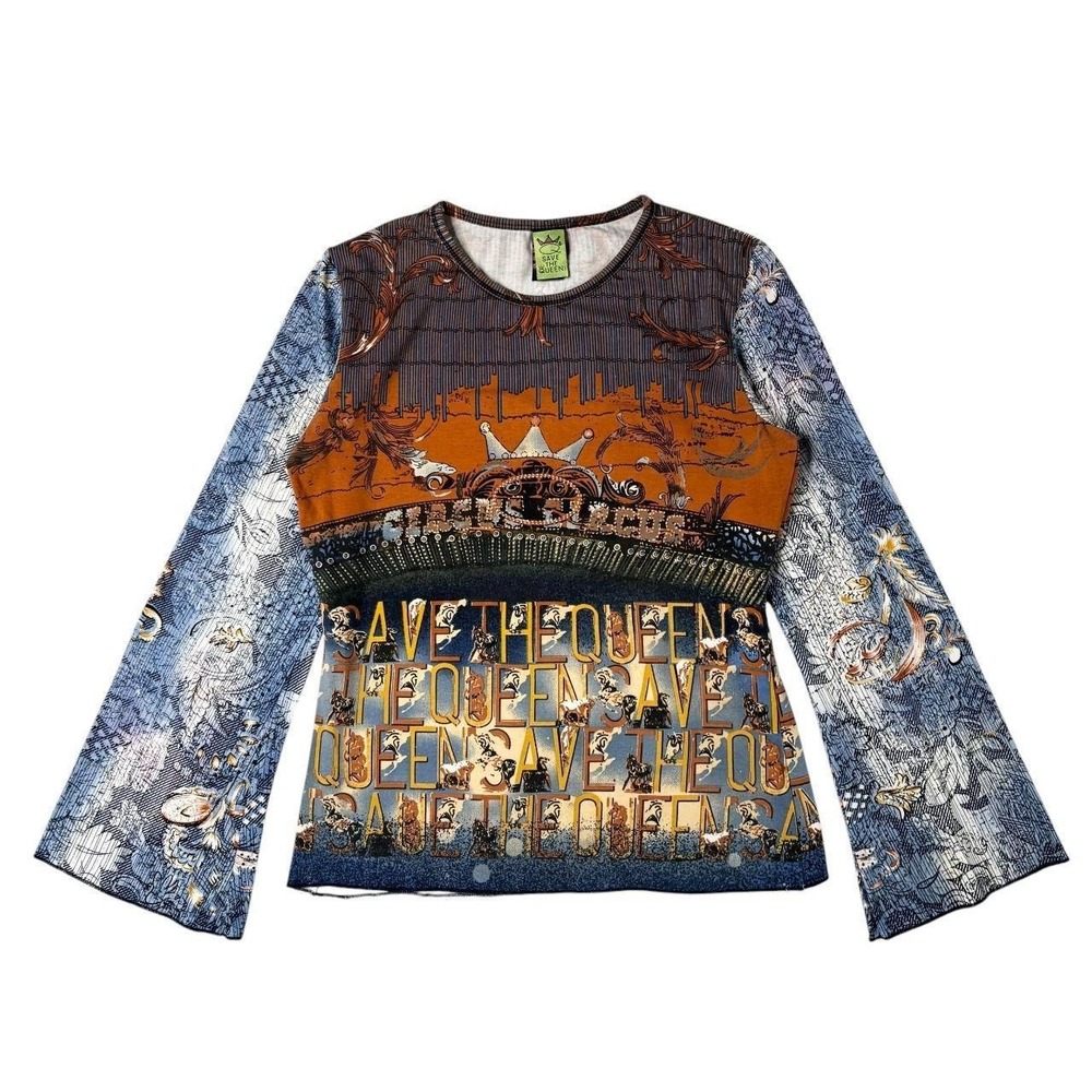 Save the Queen circus graphic flare long sleeve